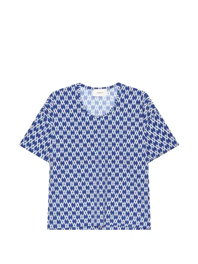 Maliparmi Diamond Glow Geometric-print T-shirt In Blue