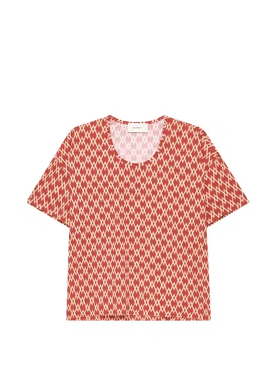 Maliparmi Diamond Glow Geometric-print T-shirt In Red