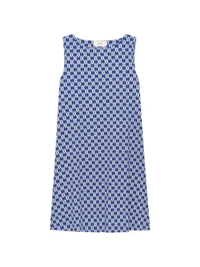 Maliparmi Diamond Glow Patterned Mini Dress In Blue