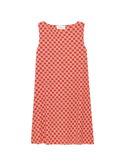 Maliparmi Diamond Glow Patterned Mini Dress In Red