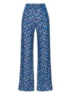Maliparmi Diamond-pattern Trousers In Blue