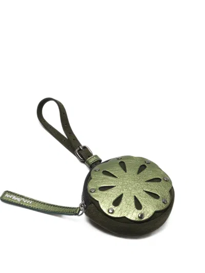 Maliparmi Die-cut Leather Bag Accessory In Green