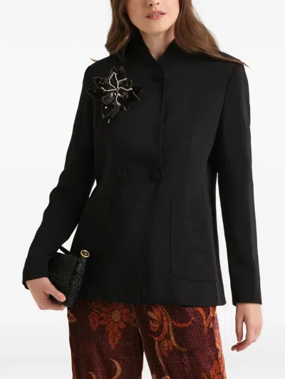 Maliparmi Double-breasted Cady Blazer In Black
