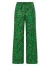 Maliparmi Drawstring Floral Cuffed Trousers In Green