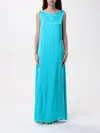 Maliparmi Abito Shiny Cady Dress In Peacock