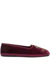 Maliparmi Embellished Ballet Flats In Red