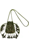 Maliparmi Embellished-tassel Crossbody Bag In Green