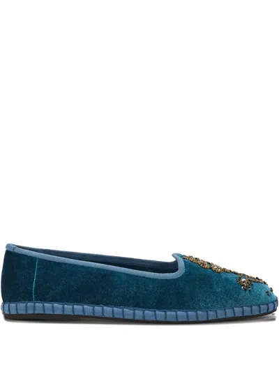 Maliparmi Embroidered Velvet Espadrilles In Multi