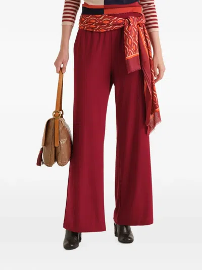 Maliparmi Embroidered-waistband Trousers In Red