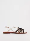 Maliparmi Malìparmi Woman Sandals Black Size 6 Textile Fibers In Naturale-nero