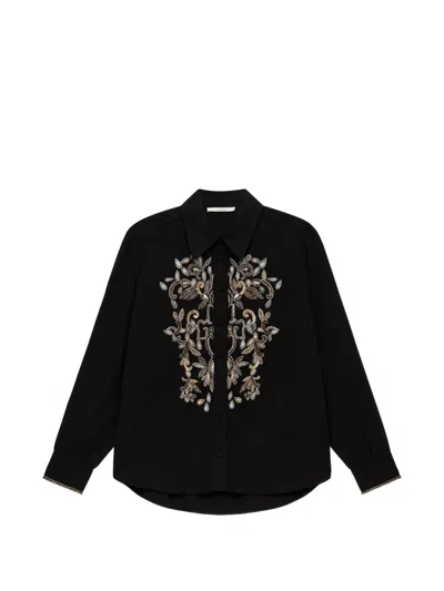 Maliparmi Festive Threads Embellished Shirt In Black
