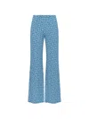 Maliparmi Flared Patterned Trousers In Blue