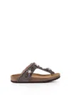 Maliparmi Flip-flop Sandal With Bijoux Embroidery In Argento