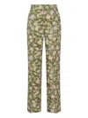 Maliparmi Floral-print Button-fastening Trousers In Green