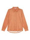 Maliparmi Floral-print Collared Shirt In Orange