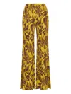 Maliparmi Floral-print Flared Trousers In Yellow