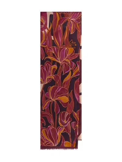Maliparmi Floral-print Fringed Scarf In Multi