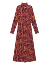Maliparmi Floral-print Mock-neck Maxi Dress In Multi