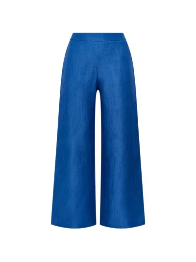 Maliparmi Floral-jacquard Trousers In Blue