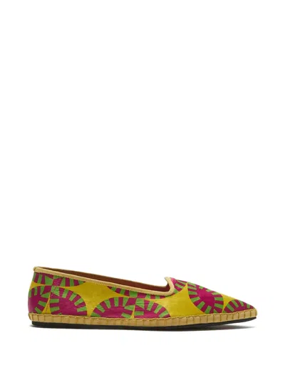 Maliparmi Floral-print Espadrilles In Yellow