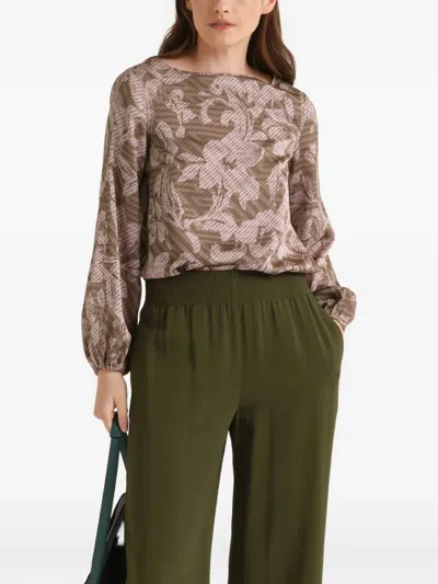 Maliparmi Floral-print Reversible Blouse In 핑크
