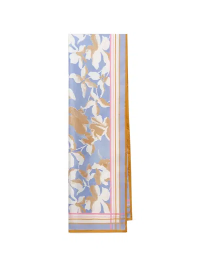 Maliparmi Floral-print Scarf In Blue