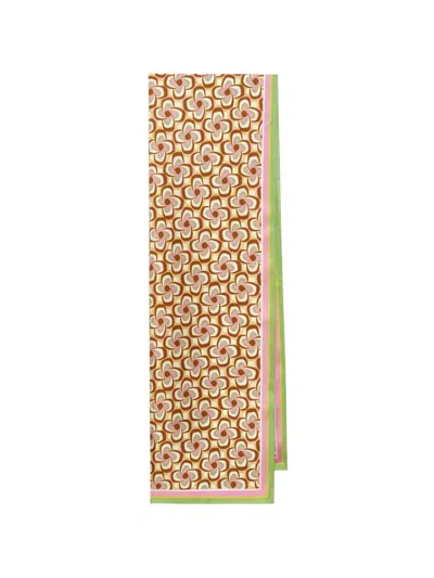 Maliparmi Floral-print Scarf In Brown