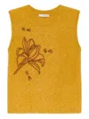 Maliparmi Flower-embellished Vest In Yellow