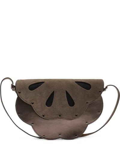 Maliparmi Flower-cutout Studded Bovine Leather Cross Body Bag In Pattern