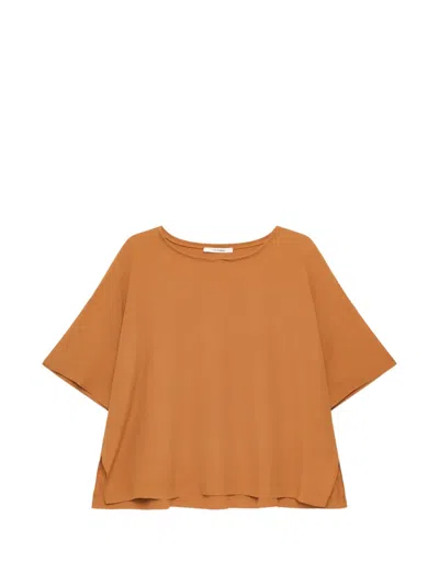 Maliparmi Fluid Crepe T-shirt In Brown
