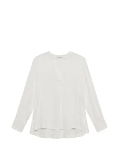 Maliparmi Fluid V-neck Shirt In White