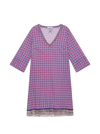 Maliparmi Fringed Mini Dress In Purple