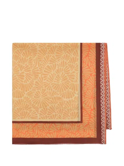 Maliparmi Fringed-print Scarf In Neutral