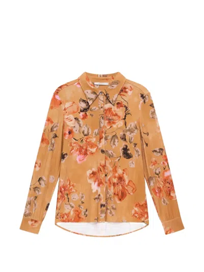 Maliparmi Frosted Blossom Floral-print Shirt In Neutral