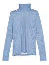 Maliparmi Geometric Long-sleeve T-shirt In Blue