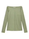 Maliparmi Geometric-pattern Boat-neck T-shirt In Green