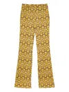 Maliparmi Geometric-pattern Flared Trousers In Yellow