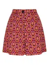 Maliparmi Geometric-pattern Mini Skirt In Gold