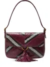 Maliparmi Geometric-pattern Tassel Shoulder Bag In Purple