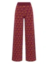 Maliparmi Geometric-pattern Wide-leg Trousers In Red