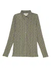 Maliparmi Geometric-print Buttoned Shirt In Gray