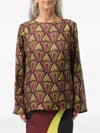 Maliparmi Geometric Printed Blouse In Multi