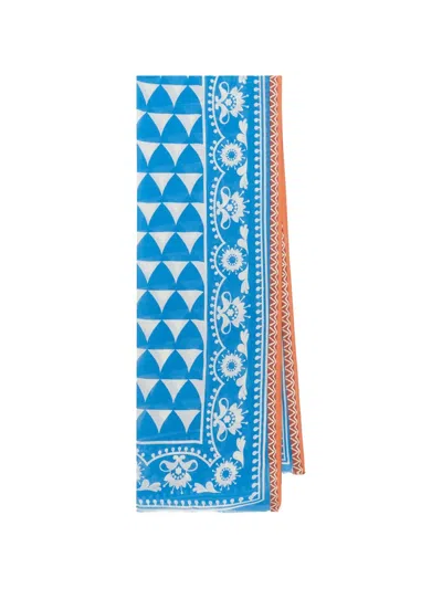 Maliparmi Geometric Printed Scarve In Blue