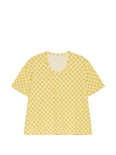 Maliparmi Geometric Round-neck T-shirt In Yellow