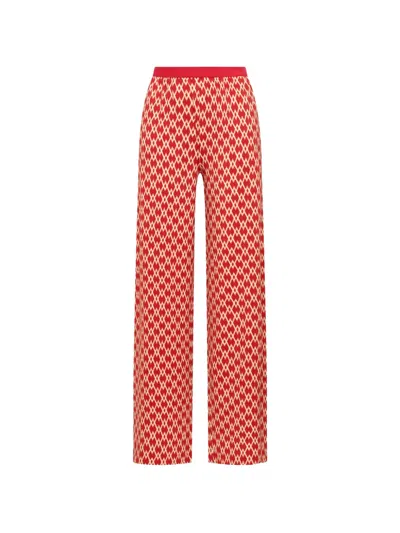 Maliparmi Geometric-print Jersey Trousers In Red