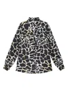 Maliparmi Giraffe-print Button-down Shirt In Black