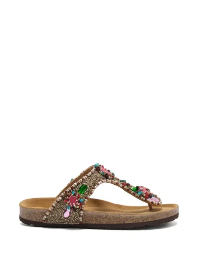Maliparmi Glamour Infrabijoux® Bead-embellished Sandals In Black