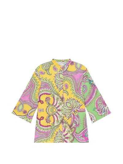 Maliparmi Guru-collar Paisley-print Shirt In Multi