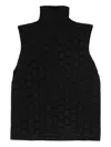 Maliparmi High-neck Textured Top In Black
