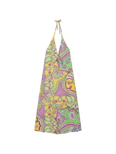 Maliparmi Hippie Lotus V-neck Dress In Pink